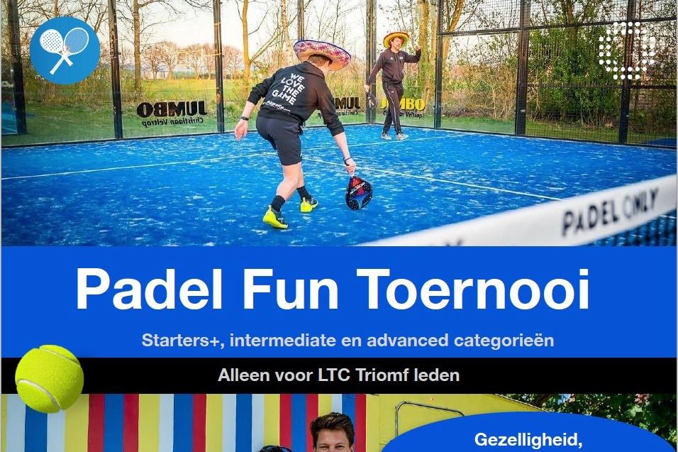 Padel Funtoernooi zaterdag 28 mei
