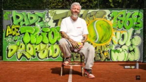 Tennismuur wordt kunstwerk